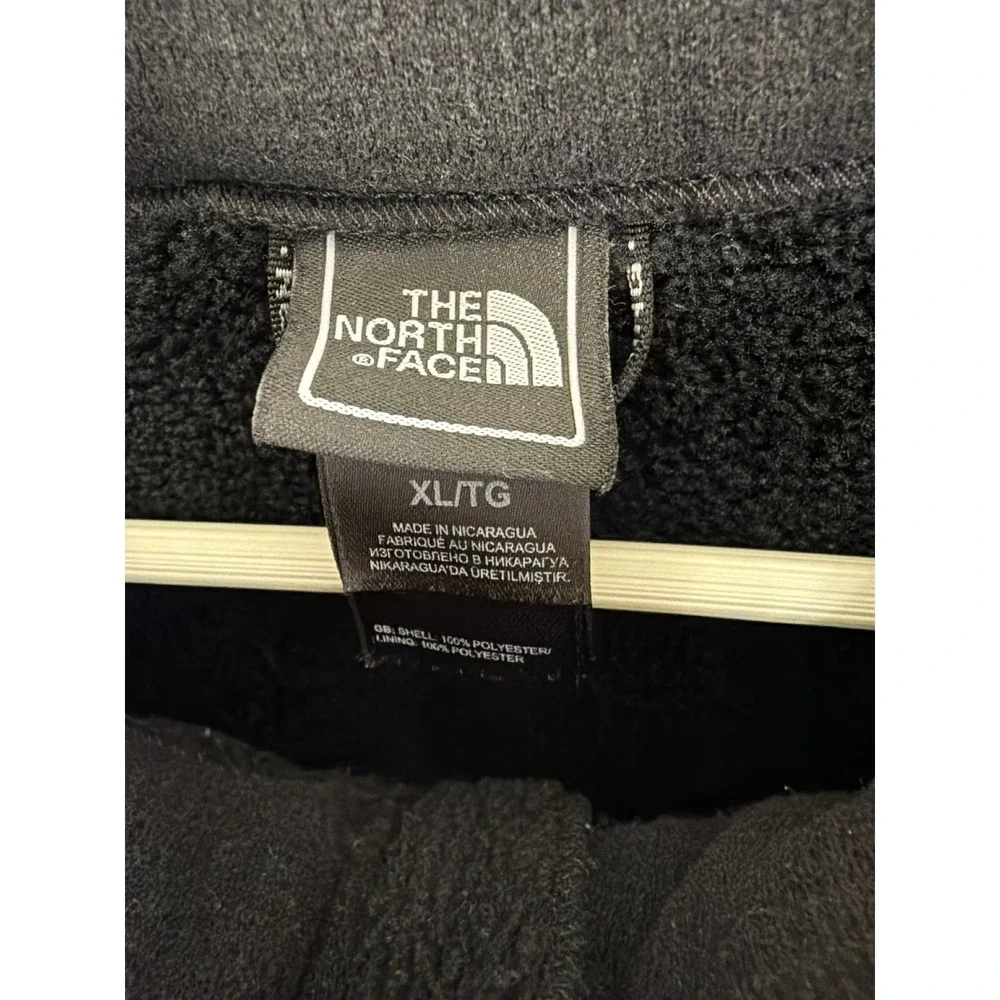 The North Face Denali Hybrid Fleece Jacket Black Full Zip Mens XL Softshell